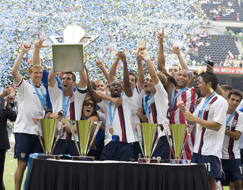 The USA team - 2007 Gold Cup Champions